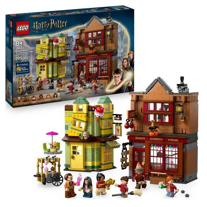 LEGO 76452 Harry Potter Tienda de Accesorios de Quidditch y Heladería, Set de Juego de Construcción para Niños a partir de 8 Años LEGO 76452 Harry Potter Tienda de Accesorios de Quidditch y Heladería, Set de Juego de Construcción para Niños a partir de 8 Años