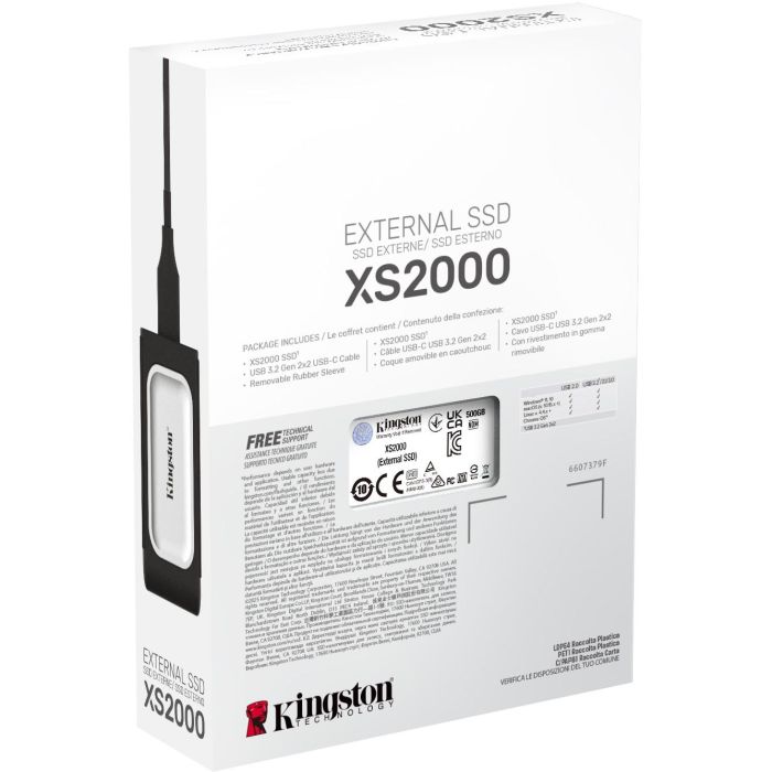 Kingston SXS2000/500G Disco Duro Externo Solido SSD 500GB USB 3.2 Gen 2x2 hasta 2000 MB/s 9