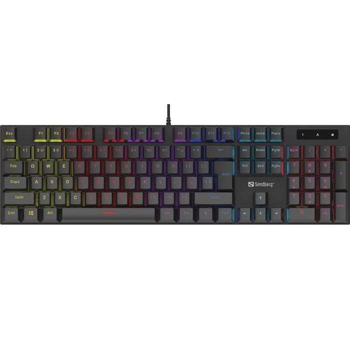 Sandberg Teclado Mecánico Gamer GERMAN 105 Teclas Metálicas para Precisión Duradera