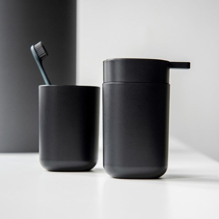 Wenko Dosificador de jabón Davos negro mate, 24832100 1