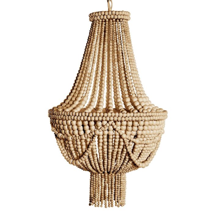 DKD Home Decor Lámpara de Techo Tradicional 50 x 73 x 50 cm Metal/MDF, E14 3 Bombillas