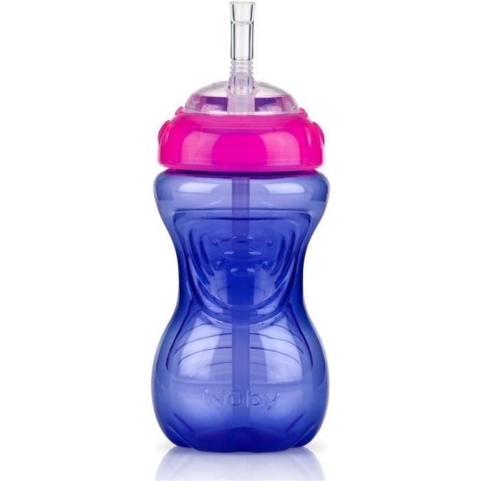 Vasos NUBY a prueba de fugas con pajitas flexibles (paquete de 3) - Niñas 2