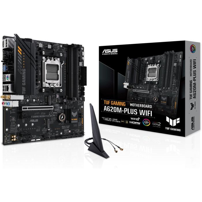 Asus Placa Base TUF GAMING A620M-PLUS WiFi AMD A620 AM5 DDR5 SDRAM