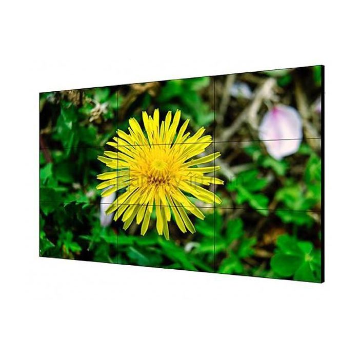 Hikvision Monitor 55" 4K LED para Videowall Perfil Ultrafino 1.8mm 500cd 1000:1 HDMI DVI VGA DP USB VESA 24/7