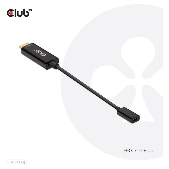 Club3D Adaptador HDMI 2.0 a USB-C CAC-1333, Resolución 4K a 60Hz, Activo, Negro 6