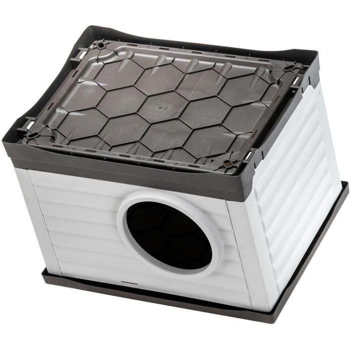 Nicho - FERPLAST - PETVILLA 60 - 54 x 43 x 38,5 cm - Blanco / Gris 1 Nicho - FERPLAST - PETVILLA 60 - 54 x 43 x 38,5 cm - Blanco / Gris 1