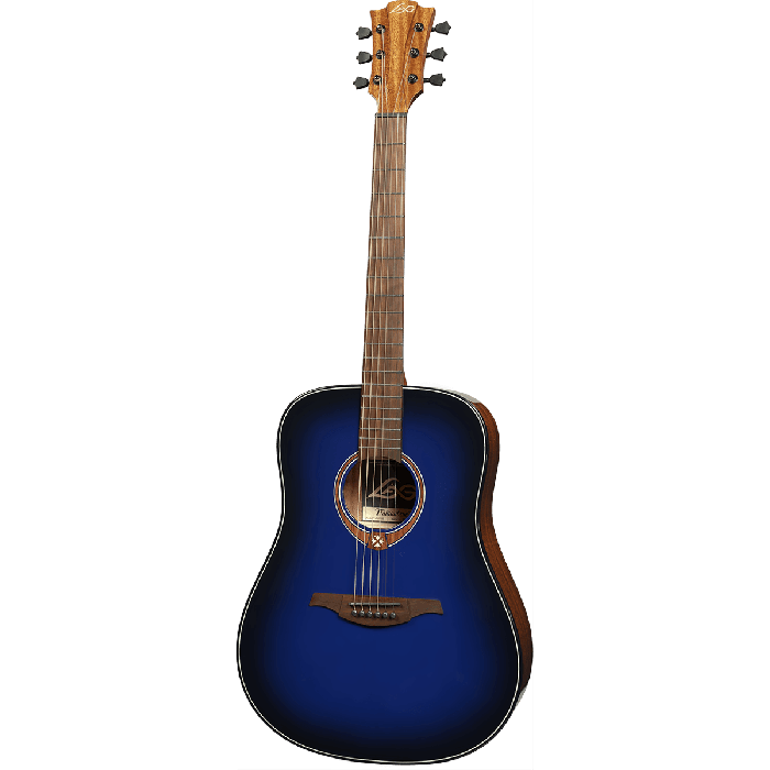 LAG Guitarra Acústica Dreadnought Edición Limitada Blue Burst Azul Tapa Cedro Rojo Macizo Mástil Caoba 2 LAG Guitarra Acústica Dreadnought Edición Limitada Blue Burst Azul Tapa Cedro Rojo Macizo Mástil Caoba 2
