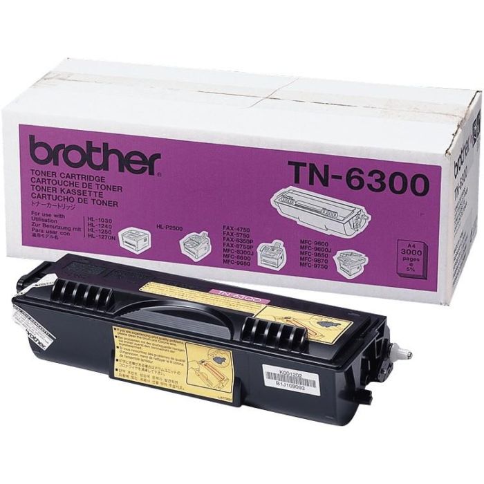 Brother TN-6300 Tóner Original Negro – 3.000 páginas – 1 pieza