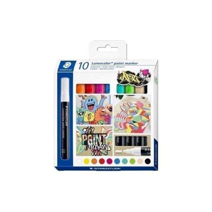 Staedtler Marcador Especial Lumocolor 349 Permanente C-Surtidos Estuche 10 Ud Staedtler Marcador Especial Lumocolor 349 Permanente C-Surtidos Estuche 10 Ud