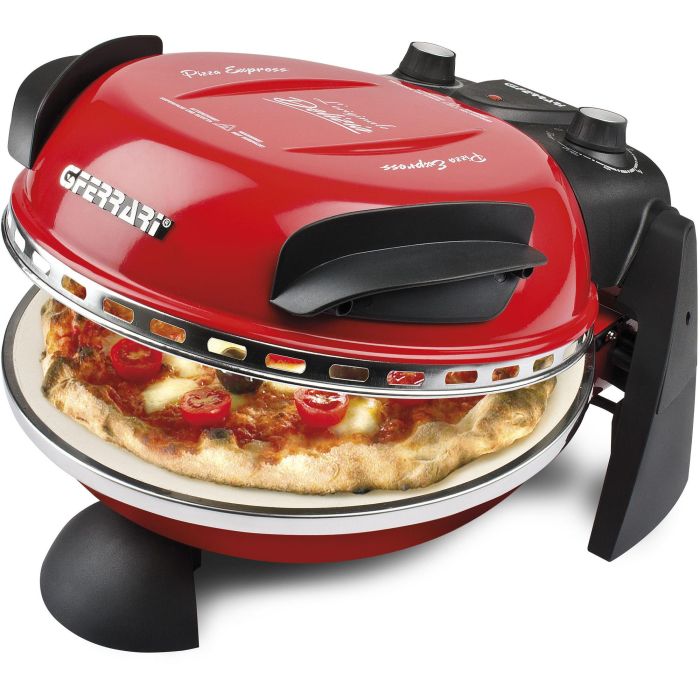 G3 Ferrari Horno para Pizza Delizia Rojo G1000602, 400°C, 31cm Diámetro Pizza, Mecánico, Piedra Cocción, 1200W, Acero Inoxidable 0 G3 Ferrari Horno para Pizza Delizia Rojo G1000602, 400°C, 31cm Diámetro Pizza, Mecánico, Piedra Cocción, 1200W, Acero Inoxidable 0