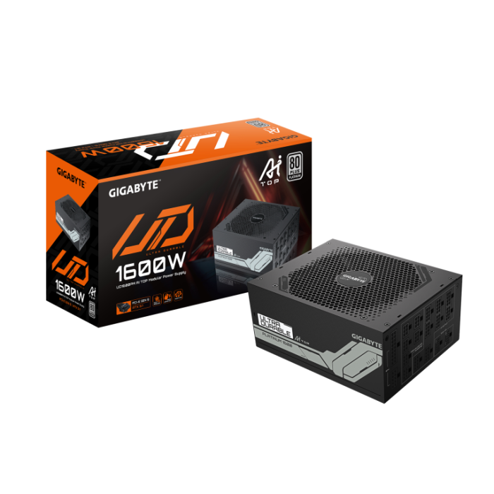 GIGABYTE UD1600PM PG5 AI TOP Fuente de Alimentación 1600W ATX 3.1 80 PLUS Platinum 20+4 pin para PC Negra