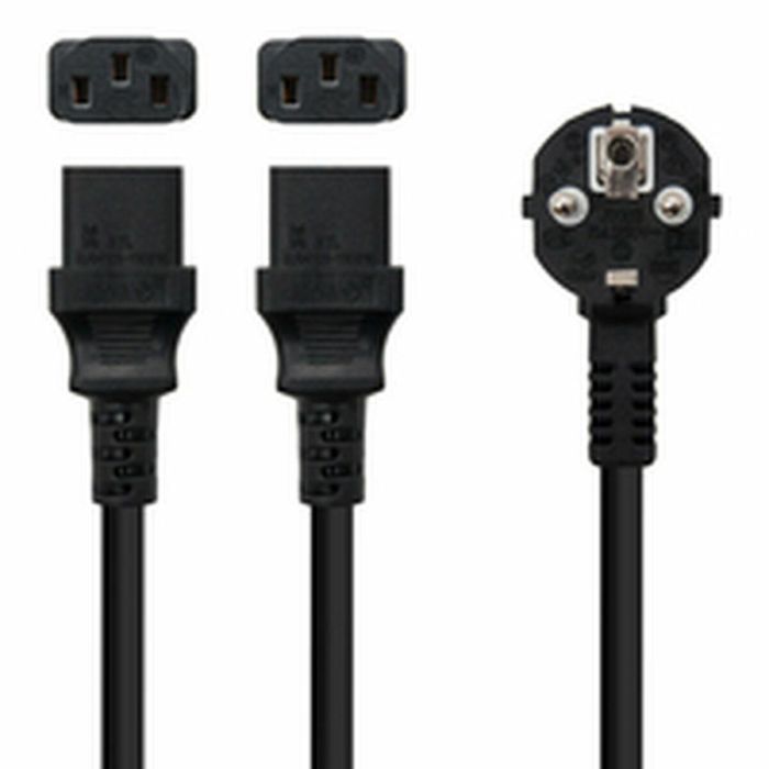 NANOCABLE Cable alimentacion CEE7/M - 2xC13/H, 3 m 7