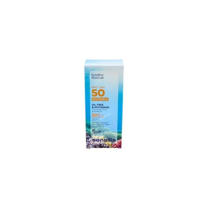 Sensilis Matt Gel Invisible Protector Solar Facial SPF50+ sin Aceite Antiedad Acabado Seco Pieles Grasas y Deportistas 40 ml