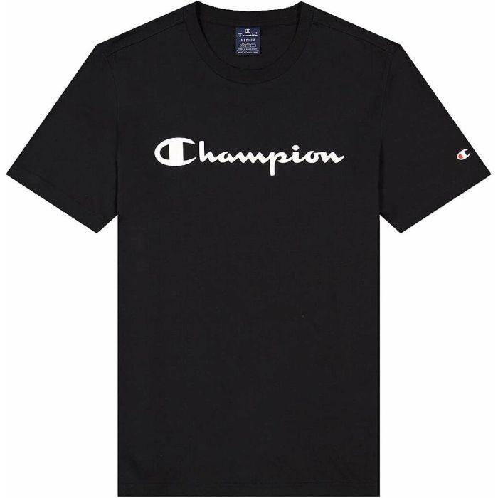 Camiseta de Manga Corta Hombre Champion Crewneck Negro 6