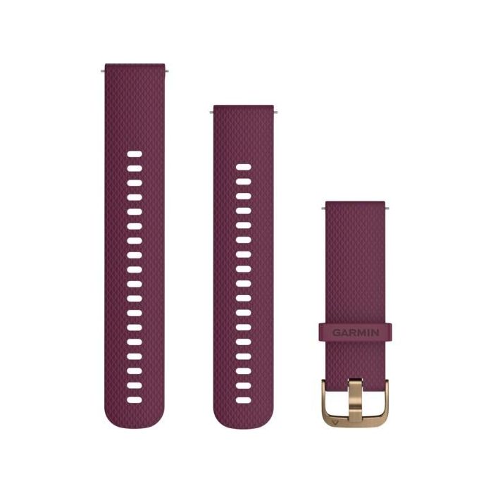 Garmin Correa de repuesto 20mm silicona lila/hebilla dorada