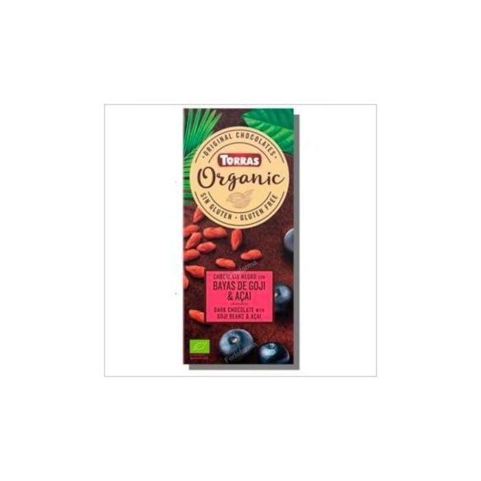 TORRAS Chocolate Negro con Bayas Goji y Açaí 100g Bio Sin Gluten