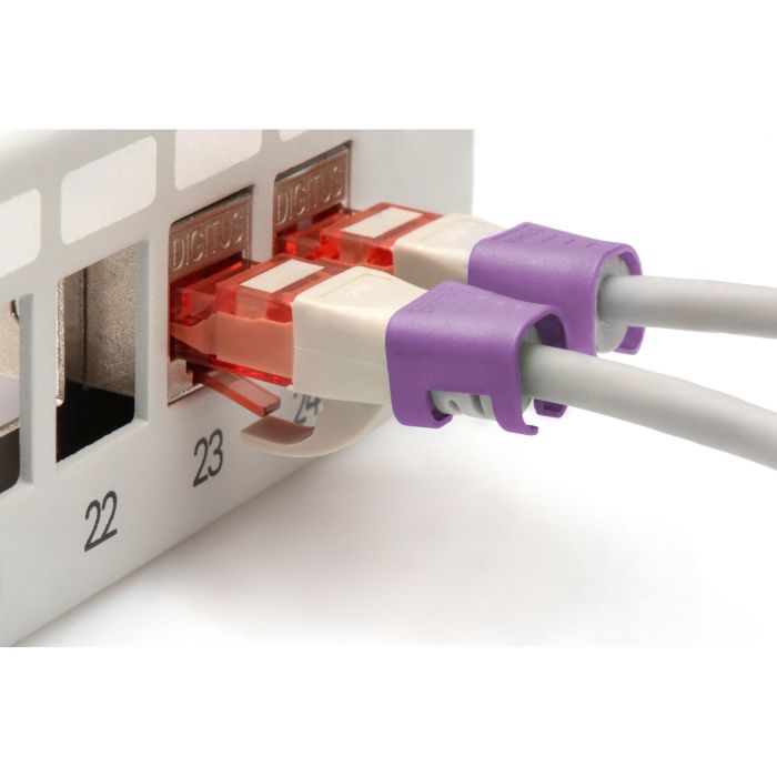 DIGITUS Farbclips für Patchkabel 100 Stk. Violett 2 DIGITUS Farbclips für Patchkabel 100 Stk. Violett 2