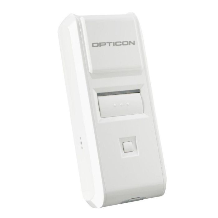 Opticon OPN-4000i Escáner Companion 1D CCD Bluetooth para iOS, Android, Windows, 1MB, Blanco con Cable USB y Correa
