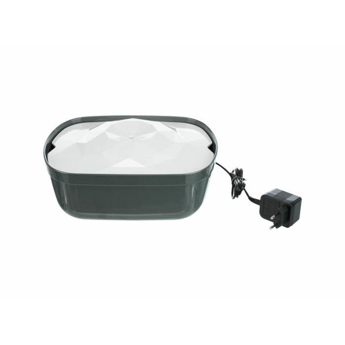 Fuente para Mascotas Trixie Polygon Blanco Gris Silicona Melamina 2,5 L 28 x 11 x 22 cm 36