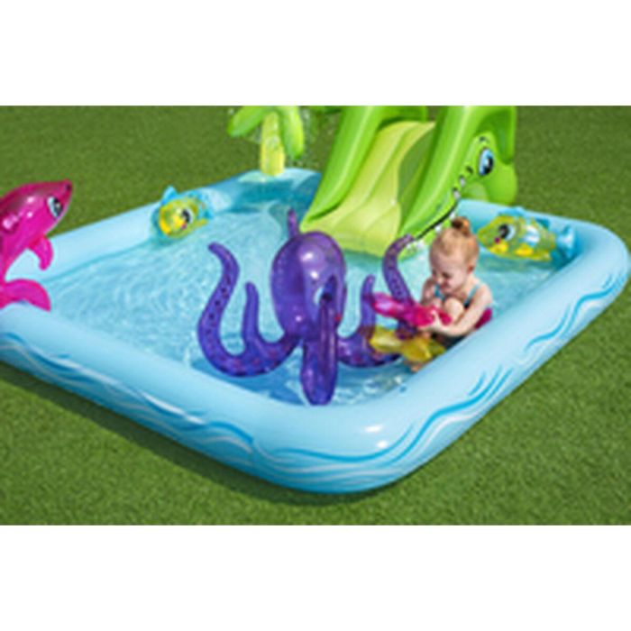 Bestway Piscina Infantil Zona de Juegos Acuático Fantástico 239 x 206 x 86 cm con Fuente y Tobogán 15