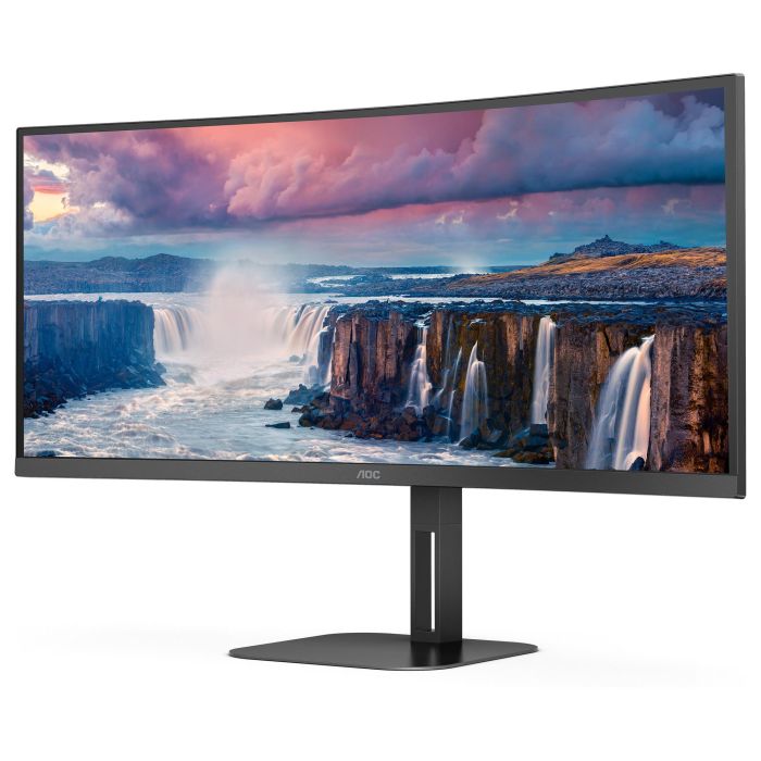 AOC Monitor CU34V5C/BK 34" WQHD 21:9 Curvo 100Hz VA USB-C HDMI DP 4ms Negro 10