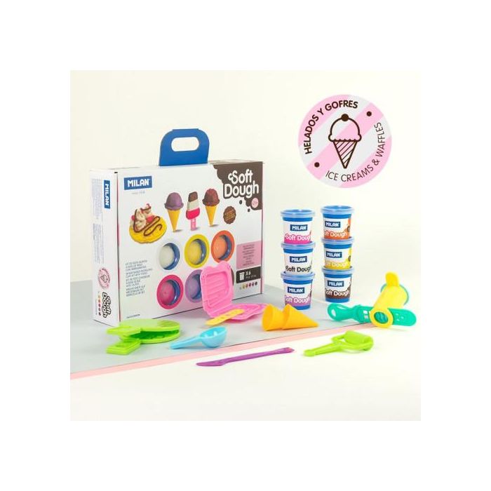 Milan Maletín 6 Botes Pasta Blanda Soft Dough 59g + Herramientas Helados y Gofres 913306ICW 5 Milan Maletín 6 Botes Pasta Blanda Soft Dough 59g + Herramientas Helados y Gofres 913306ICW 5