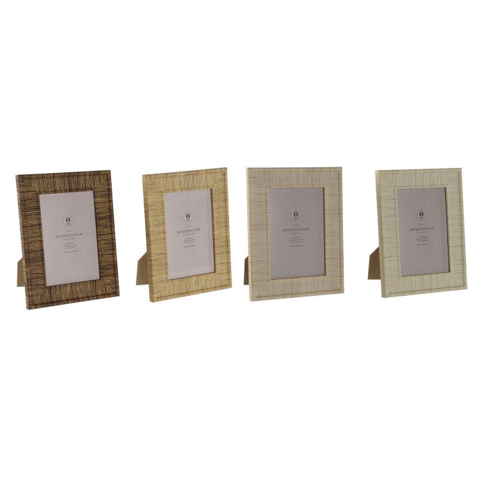 Marco Foto 10X15 Scandi DKD Home Decor Natural Beige 2 x 20.5 x 15.5 cm (4 Unidades)