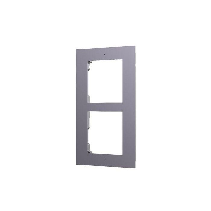 Hikvision Panel Frontal y Caja de Registro Empotrable para Estación de Puerta, 2 Módulos, Videoportero