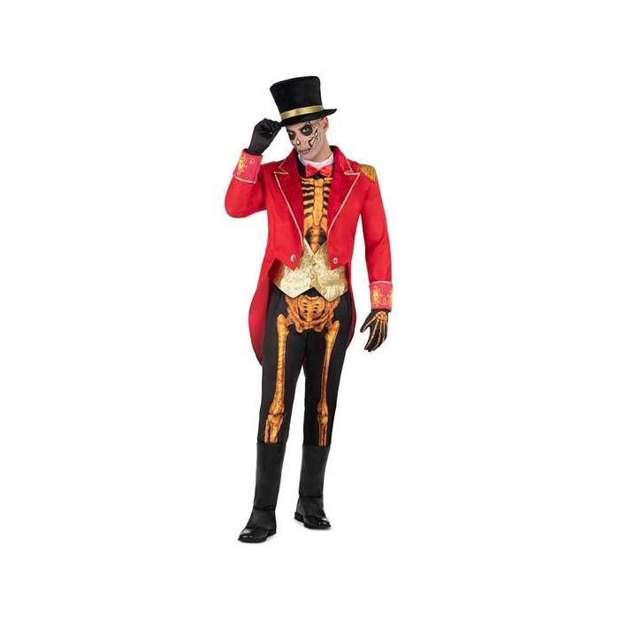 Disfraz jefe de pista siniestro sombrero, chaqueta, chaleco con camisa, guantes, pantalón y cubrebotas talla XL Disfraz jefe de pista siniestro sombrero, chaqueta, chaleco con camisa, guantes, pantalón y cubrebotas talla XL