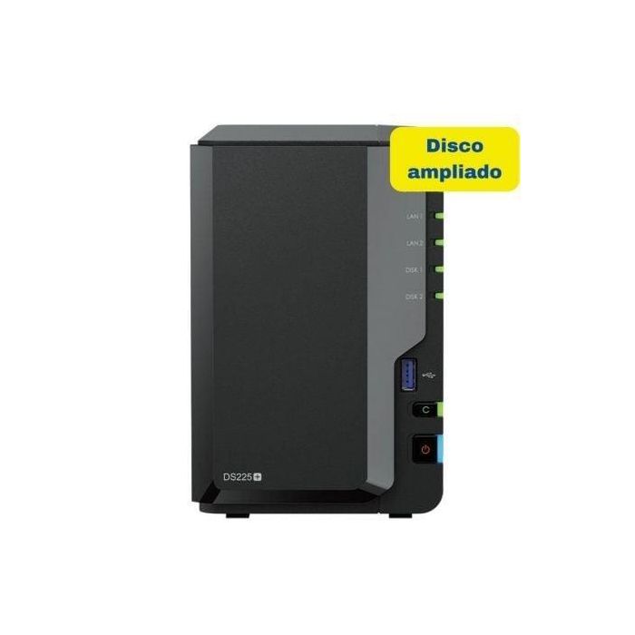 NAS Synology Diskstation DS225+/ 2 Bahías 3.5"- 2.5"/ 2GB DDR4/ 8TB/ Formato Torre 0 NAS Synology Diskstation DS225+/ 2 Bahías 3.5"- 2.5"/ 2GB DDR4/ 8TB/ Formato Torre 0