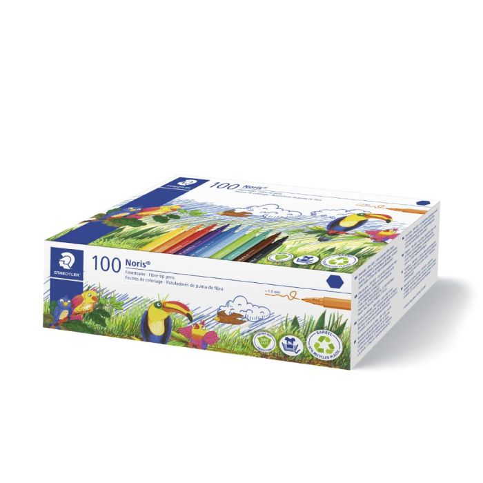 Rotulador Staedtler Noris 326 School Pack De 100 Unidades Colores Surtidos 10 X Color 1