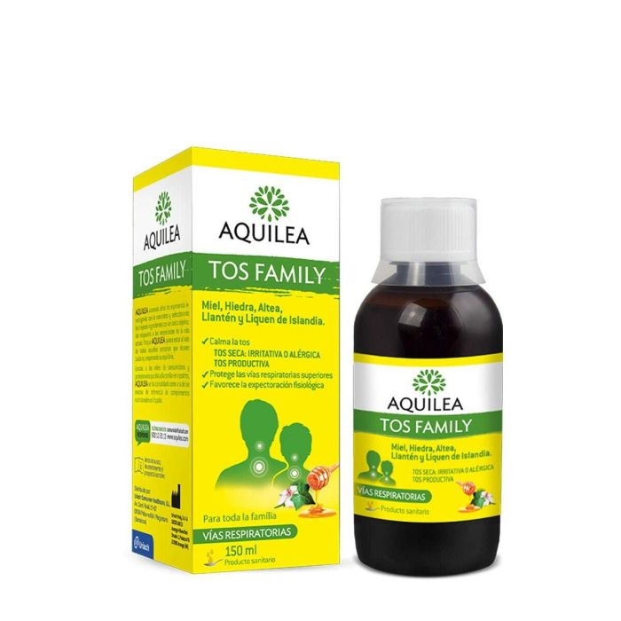 Aquilea Tos Family Jarabe 150 ml con Llantén, Altea y Miel para Gripe y Resfriado