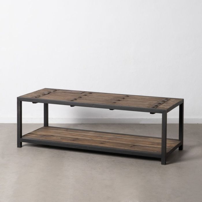 Mesa de Centro Negro Natural 165 x 64 x 55 cm 6