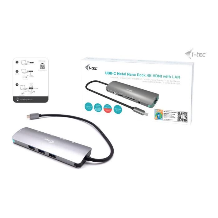 Hub USB i-Tec C31NANODOCKLANPD 14