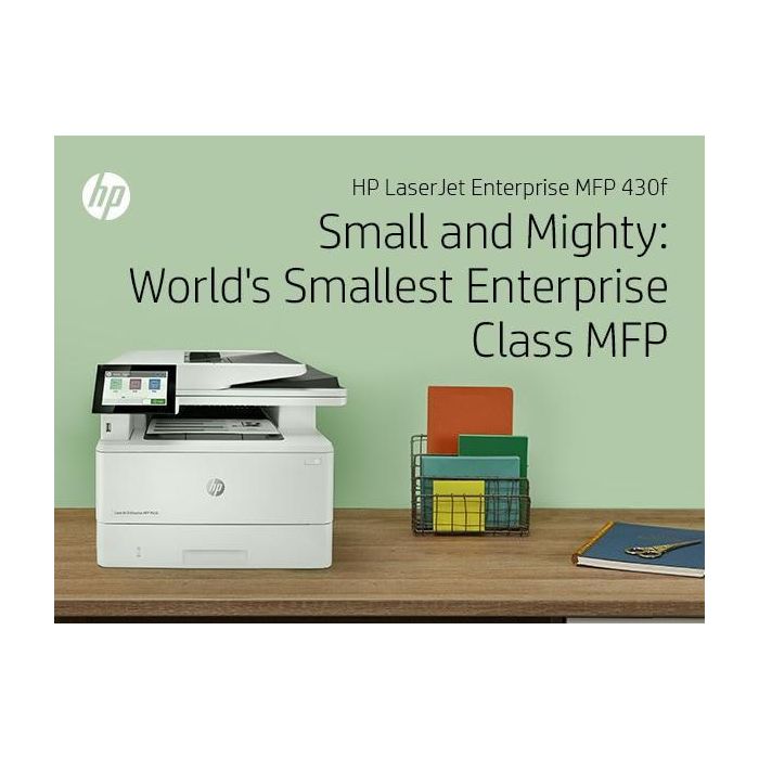 HP LaserJet Enterprise M430f - Impresora Multifunción Láser Monocromo, 40 ppm, Fax, Escaneo/Copia Dúplex Automático, Pantalla Táctil 4.3", Ethernet