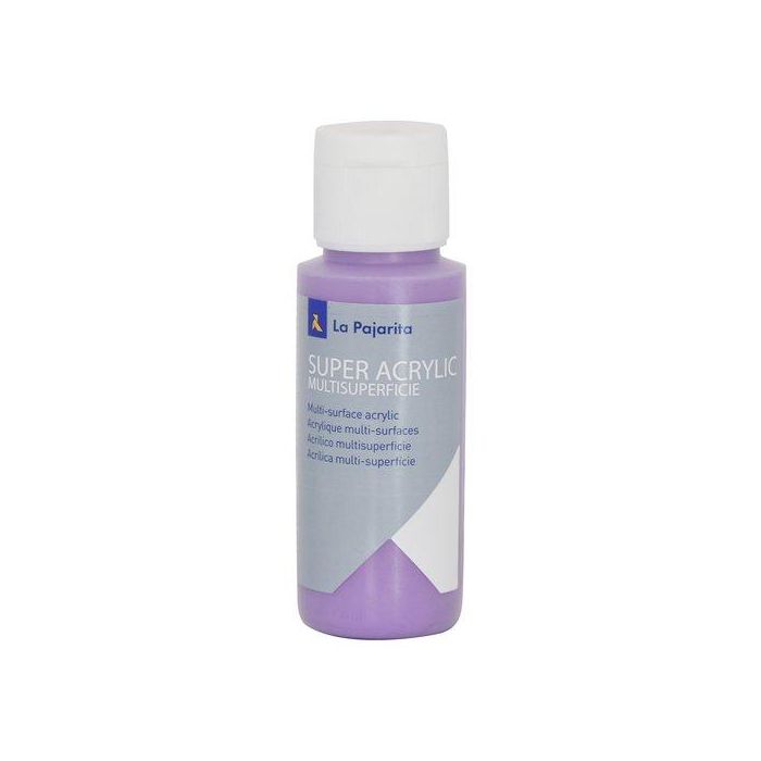 La Pajarita Pintura Acrílica Super Acrylic A-17 60 mL Lavanda - Acabado Mate, Base Agua