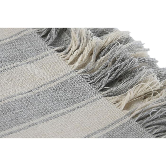 Plaid Basicos DKD Home Decor Gris Crudo 260 x 230 cm 2