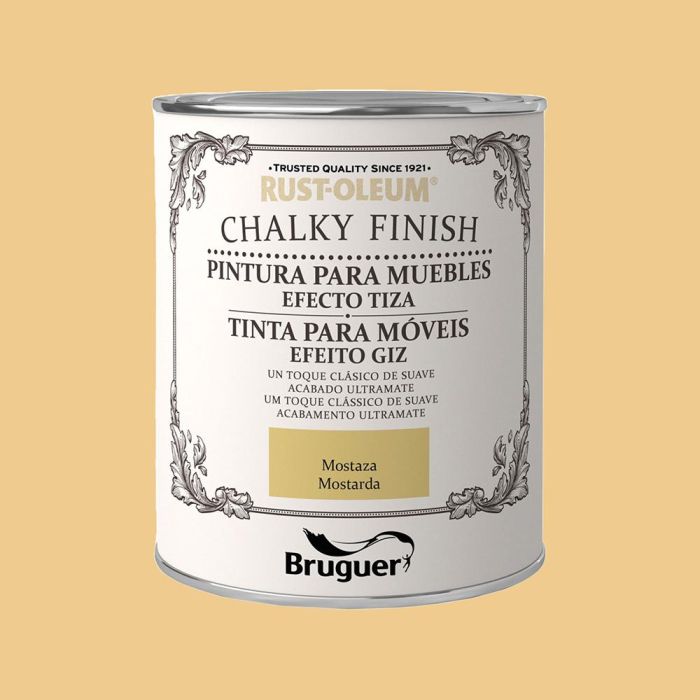 Rust-oleum chalky finish muebles mostaza 0,750l 5397515 bruguer