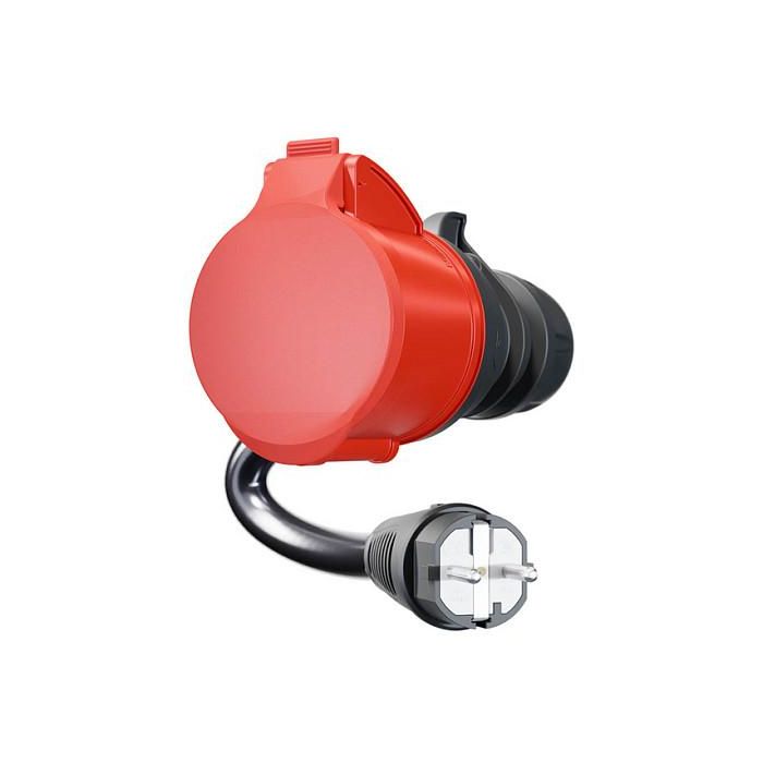 go-e CH-04-02 Gemini flex Cargador EV 22 kW, Adaptador CEE 32A a Schuko, Cable 30cm, Negro/Rojo, IP55 2