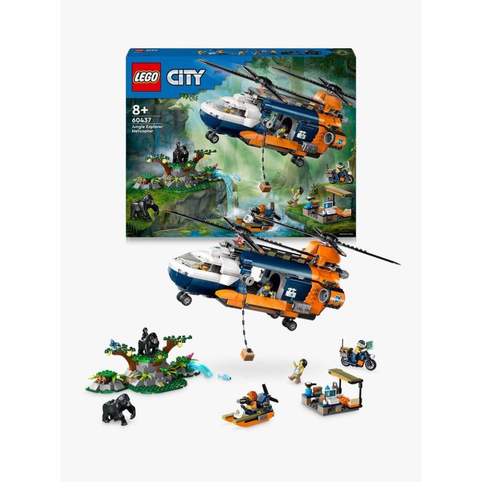 LEGO 60437 City Helicóptero del Explorador de la Selva al Campamento Base, Juguete de construcción para niños 8 Años+ 15 LEGO 60437 City Helicóptero del Explorador de la Selva al Campamento Base, Juguete de construcción para niños 8 Años+ 15