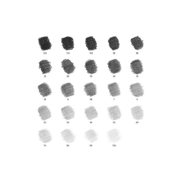 Staedtler 100 G24 Estuche de metal con 24 lápices de dibujo en graduaciones surtidas 5