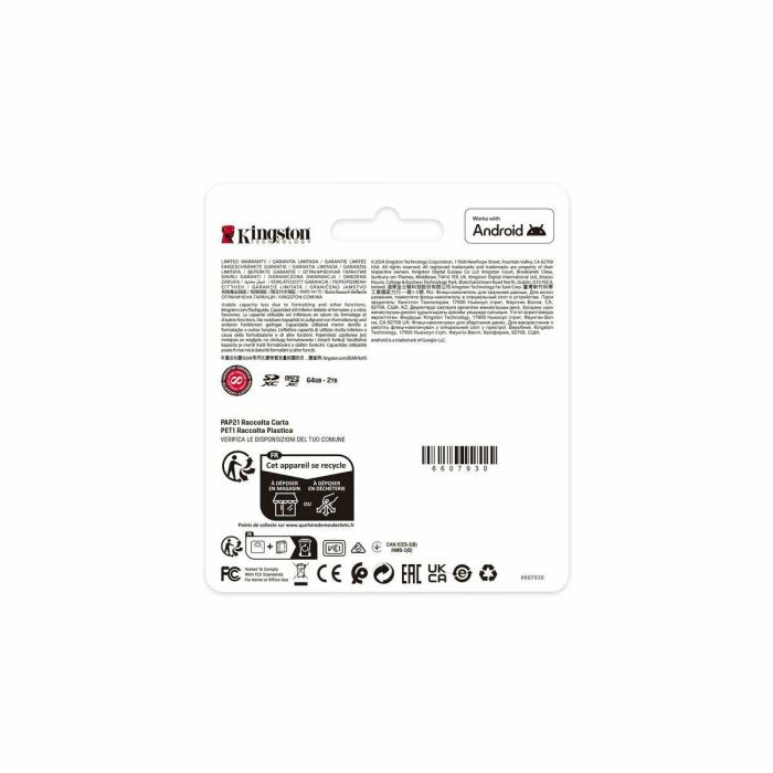 Tarjeta de Memoria Micro SD con Adaptador Kingston SDCS3/128GBSP 128 GB 9 Tarjeta de Memoria Micro SD con Adaptador Kingston SDCS3/128GBSP 128 GB 9