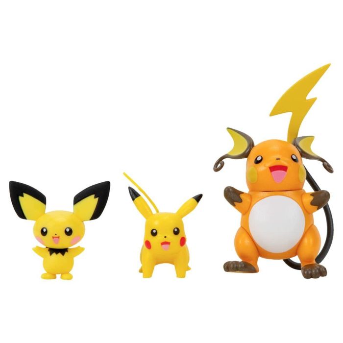 Bandai - Pokémon - Pack Evolución - Figura Pichu 5cm + Figura Pikachu 8cm + Figura Raichu 10cm - JW2778 8