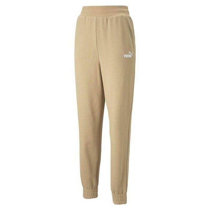 Pantalón Largo Deportivo Puma Embroidery High Beige Mujer 0 Pantalón Largo Deportivo Puma Embroidery High Beige Mujer 0