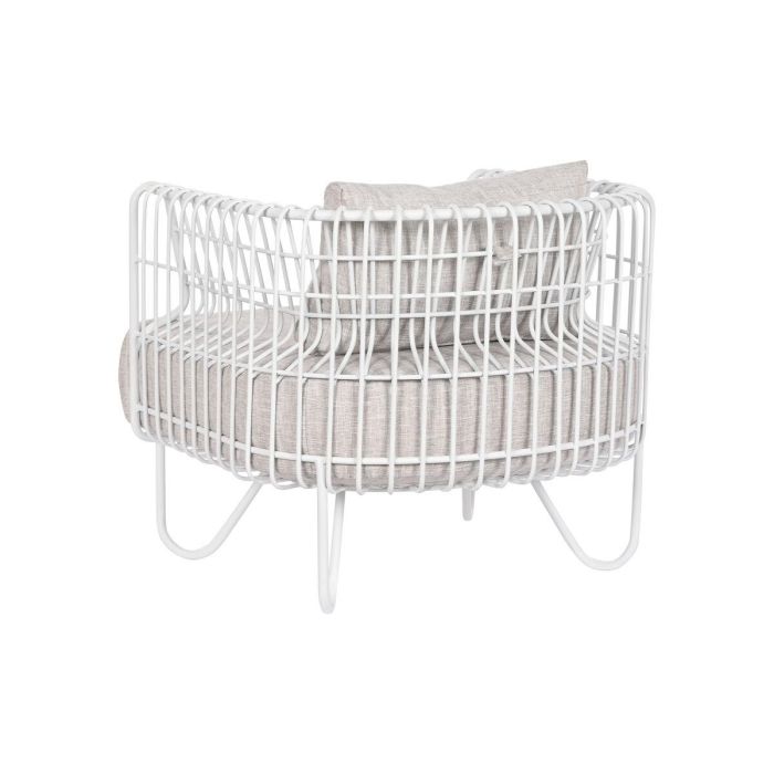 Butaca Home ESPRIT Blanco Metal 76 x 66 x 65 cm 1