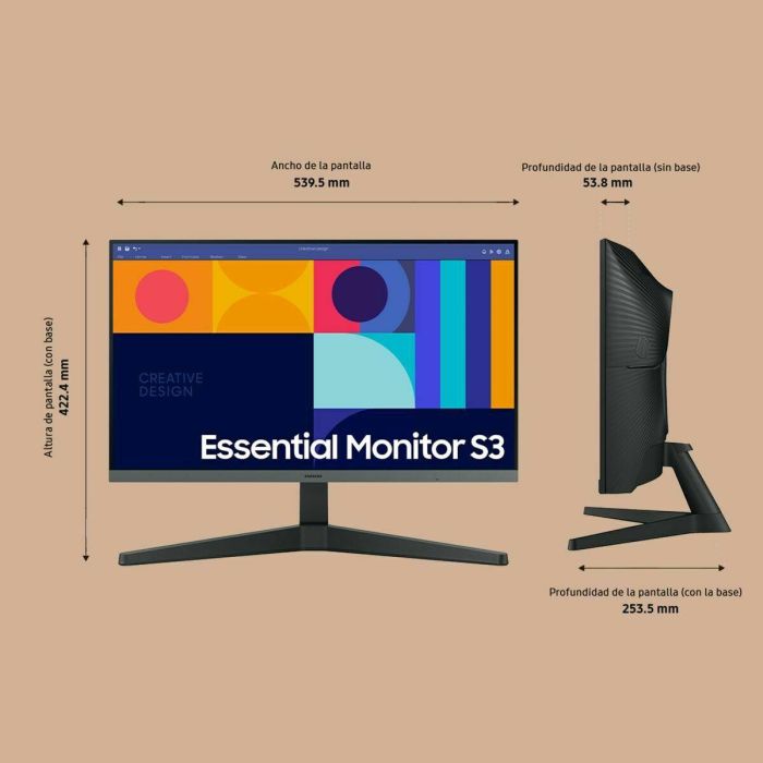 Samsung Pantalla Monitor LS24C332GAUXEN 24" FHD 100 Hz Panel IPS 1 ms 17
