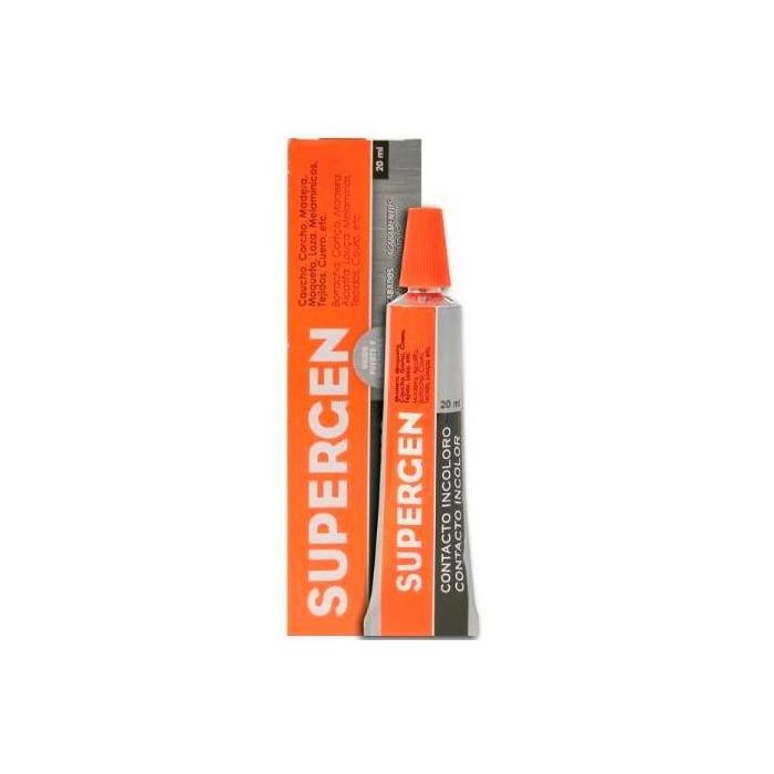 Supergen Pegamento De Contacto Resistente Incoloro Tubo 20 mL En Mancheta Supergen Pegamento De Contacto Resistente Incoloro Tubo 20 mL En Mancheta