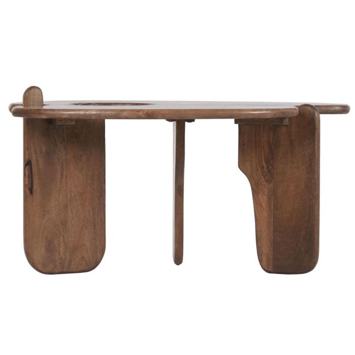 DKD Home Decor Mesa Centro Urban Organdic Marrón de Madera de Mango 90x60x45cm Desmontable 8