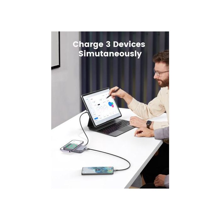 Ugreen 10000Mah Mini Powerbank Wireless 20W With Magsafe Grey 7