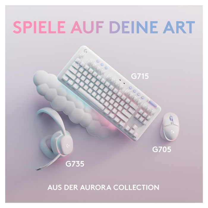 Logitech G735 Auriculares Inalámbricos Bluetooth y Lightspeed, Diadema para Gaming, Color Blanco Mist Logitech G735 Auriculares Inalámbricos Bluetooth y Lightspeed, Diadema para Gaming, Color Blanco Mist